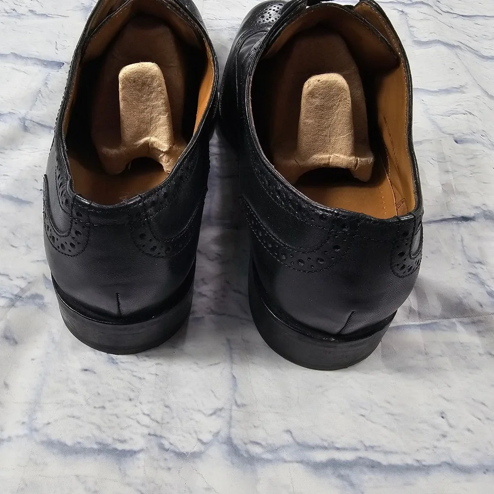 Cole Haan Madison Grand Wingtip Oxford MEN 11.5 Black Leather Brogue Dress Shoes